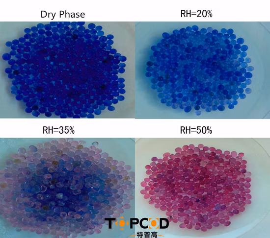 필터 건조용 벌크 백 공급 파란색/주황색 표시 실리카 젤, 1